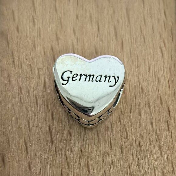 Pandora Germany Heart Exclusive Charm, S925 Silver Jewelry - Picture 1 of 4